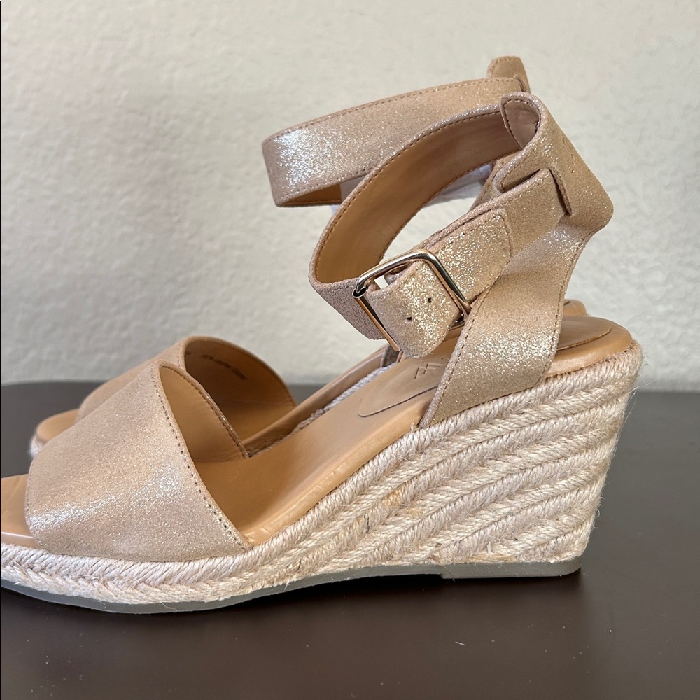 J.Crew Metallic Espadrille Wedge Sandals – Size 5.5 (New) - Picture 4 of 9